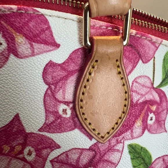 Dooney & Bourke Pink & Green Floral Satchel (includes the shoulder strap) - Picture 6 of 12